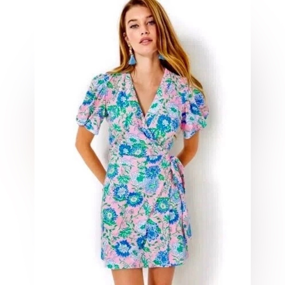 Lilly Pulitzer Sailynn Short Sleeve Jersey Romper Conch Shell Rumor Has It Small